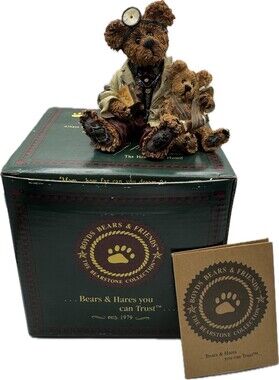 Boyds Collection DR Harrison Griz Bear MD PHD BUD 228309 Figurine NEW Boxed